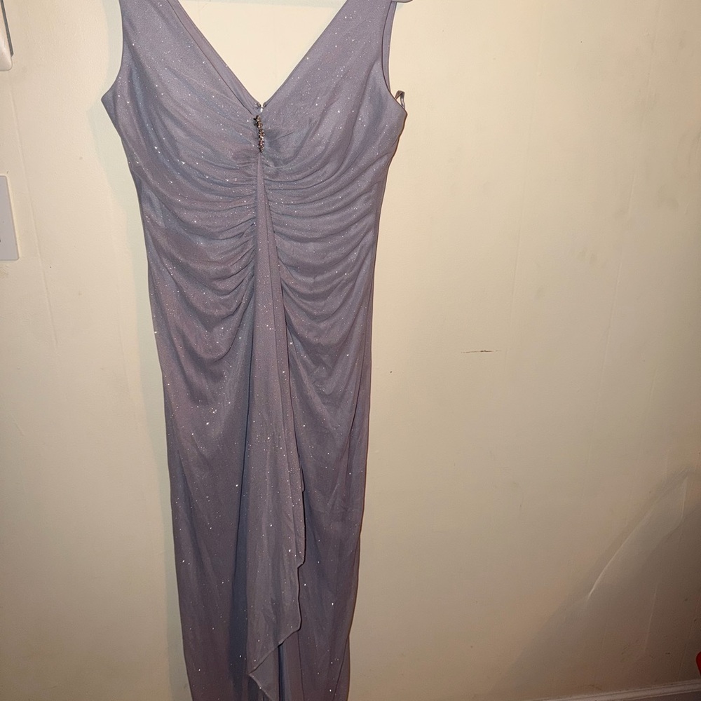 Onyx Nite Asymmetrical Sparkling Lilac Dress